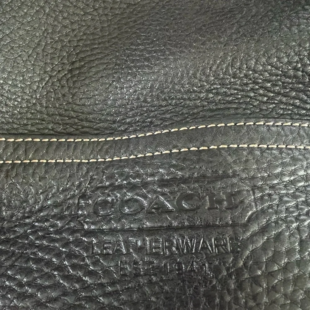 Coach Black Leather Shoulder Bag - Picture 3 of 13